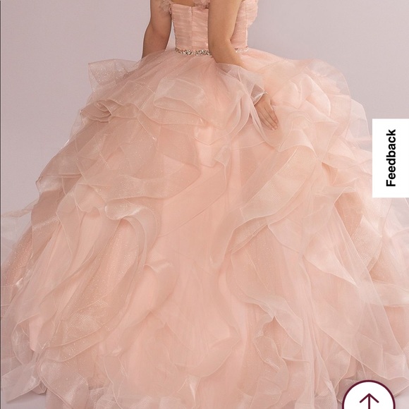 Ruffle Tulle Quince Dress with Convertible Straps - Picture 4 of 6